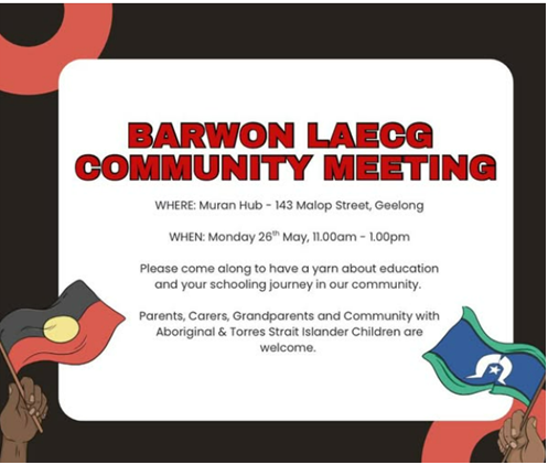 Invitation for our next Barwon LAECG Community Meeting